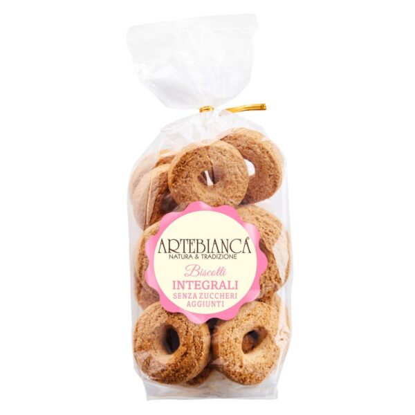 Biscotti integrali senza zuccheri aggiunti Artebianca gr.300