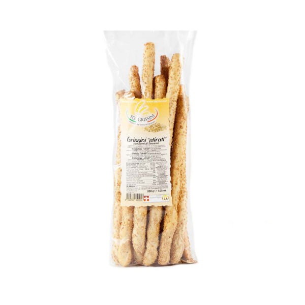 Grissini Stirati con semi di Sesamo gr.200